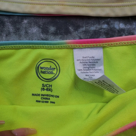 Wonder Nation Unicorn Printed 2 Piece Swimsuit - Picture 3 of 5